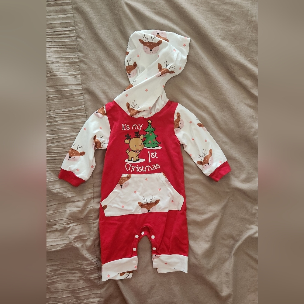 1st Christmas Hooded Suit